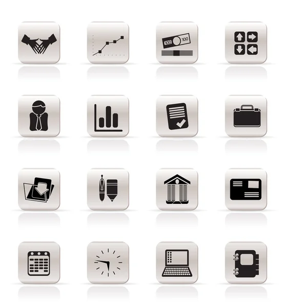 Icone semplici per affari e ufficio — Vettoriale Stock