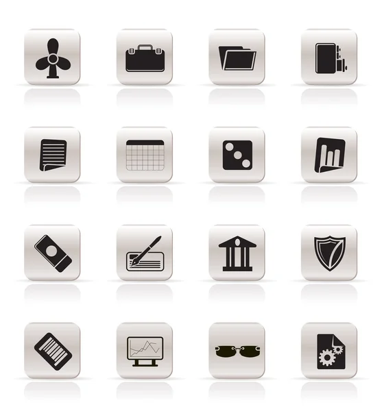 Simple Business and Office Icons — Stock Vector