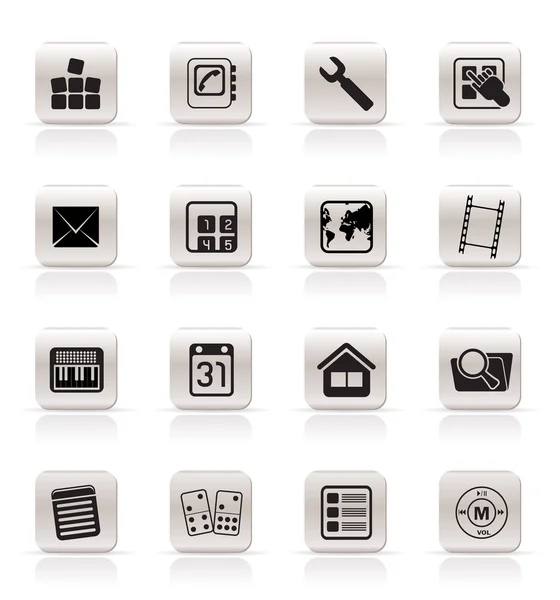 Simple icône de téléphone portable et d'ordinateur — Image vectorielle