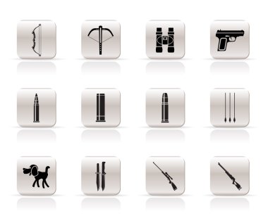 Hunting and arms Icons clipart