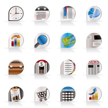 Business and Office Realistic Internet Icons clipart