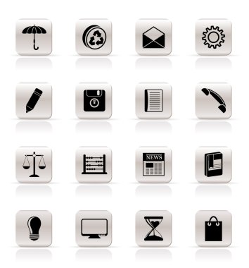 Simple Business and Office internet Icons clipart