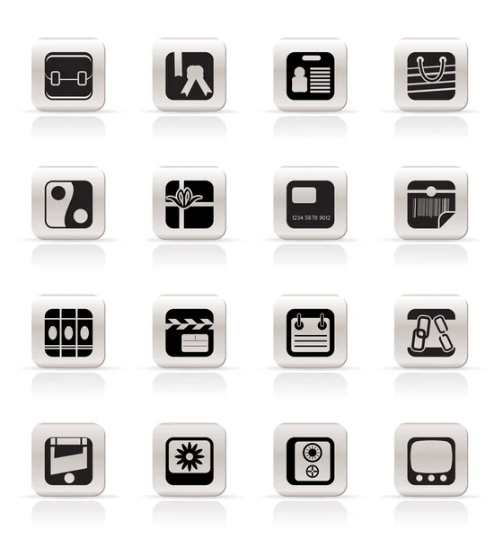 Iconos simples de negocios e Internet — Archivo Imágenes Vectoriales