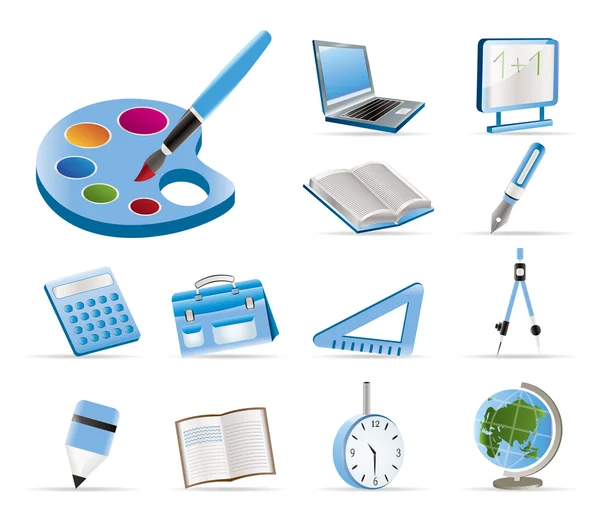 School and education icons — Stock Vector
