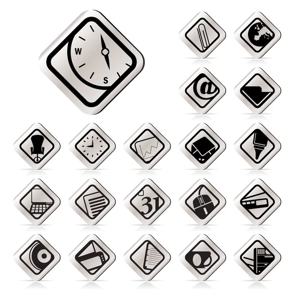 Simple Business and Office tools icons — Stock Vector