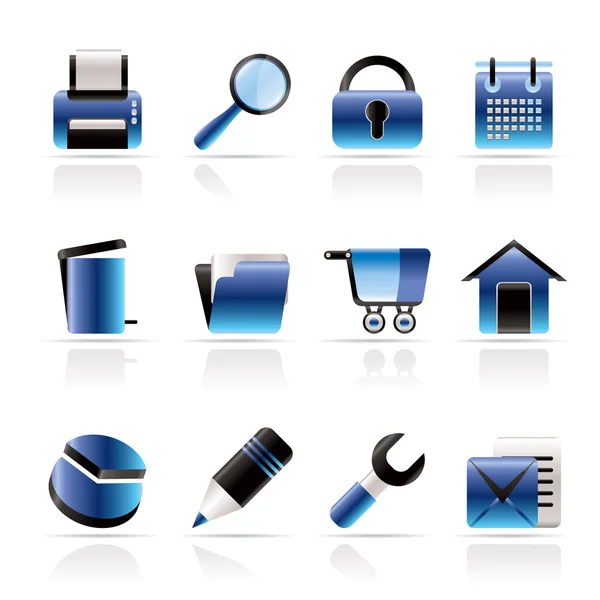 Icone di siti web, internet e computer — Vettoriale Stock