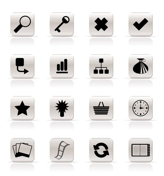 Simple Internet and Web Site Icons — Stock Vector