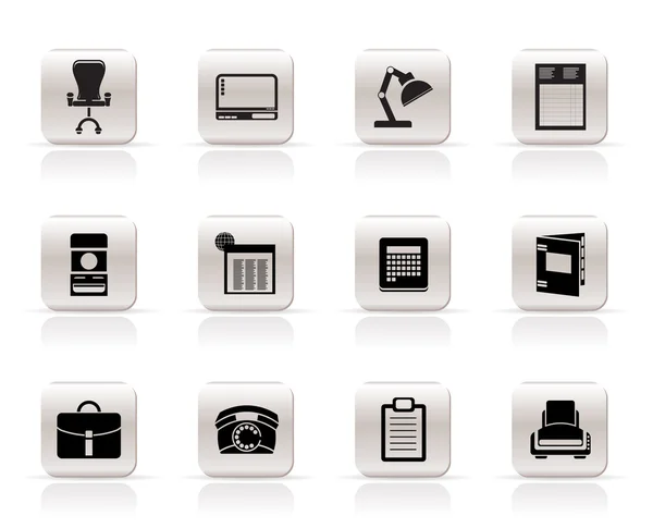 Simple Business, icônes de bureau et d'entreprise — Image vectorielle