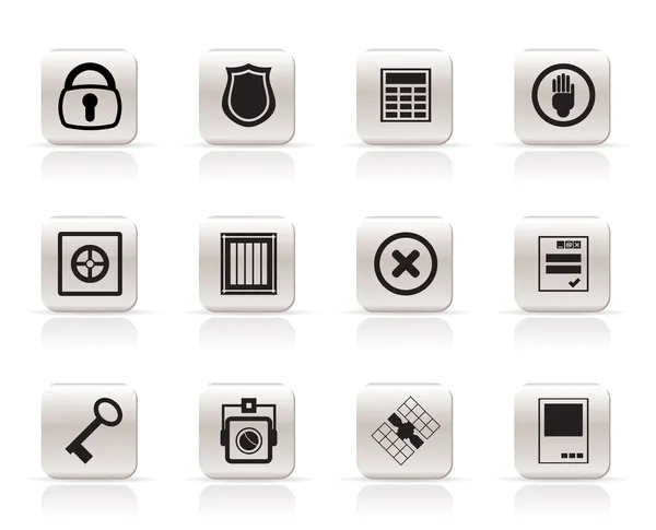 Basit güvenlik ve iş ikonları/simgeleri — Stok Vektör