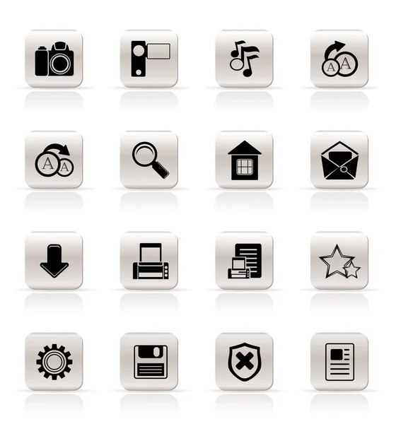 Simple Internet and Website Icons — Stock Vector