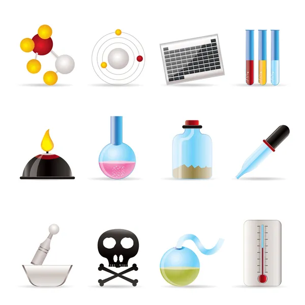 Iconos de la industria química — Archivo Imágenes Vectoriales