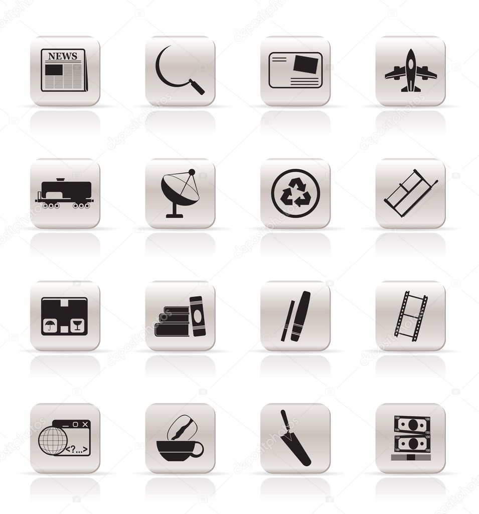 Simple Business and industry icons