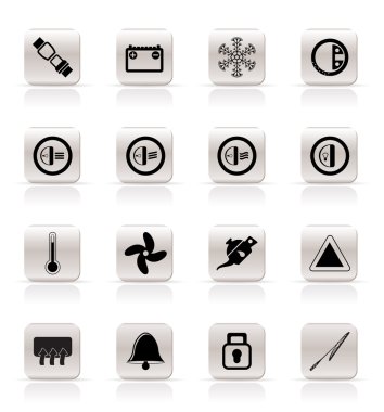 Car Dashboard icons clipart