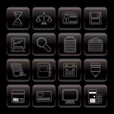 Line Business and office Icons clipart