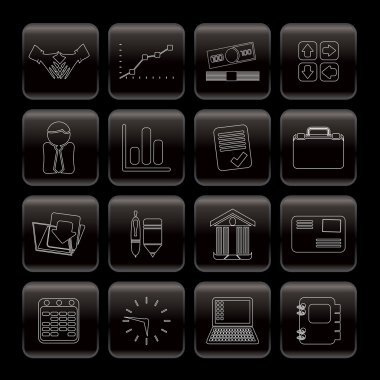 Line Business and Office icons clipart