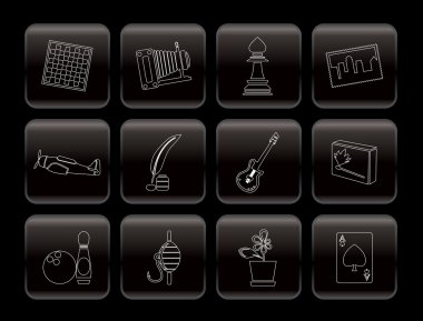 Hobby, Leisure and Holiday Icons clipart