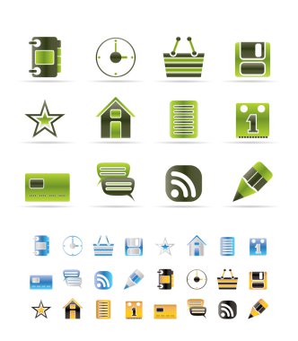 Internet and Website Icons clipart