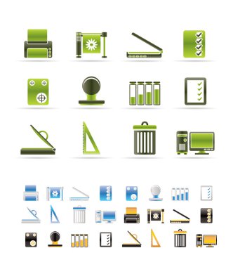 Print industry Icons clipart