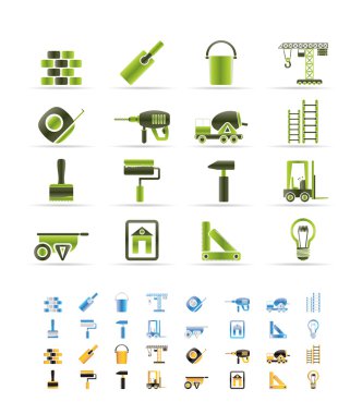 Construction and Building icons clipart