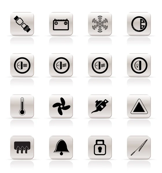 Iconos del tablero de instrumentos del coche — Vector de stock