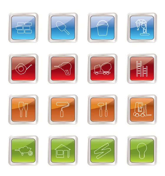 Construction and Building Icon Set — Stock Vector