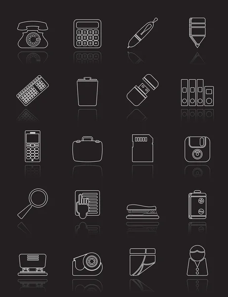 Outils de bureau icônes — Image vectorielle