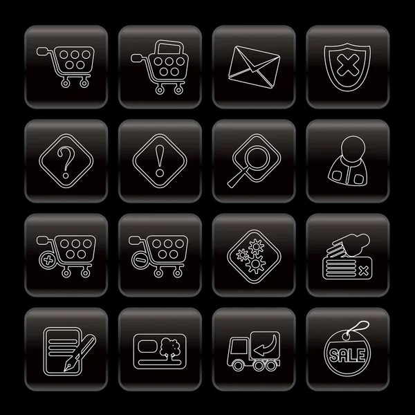 Online Shop Icons — Stock Vector