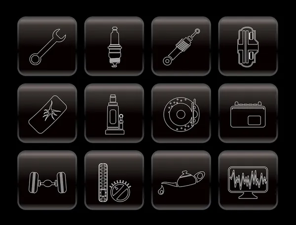 Car Parts and Services icons — Stock Vector
