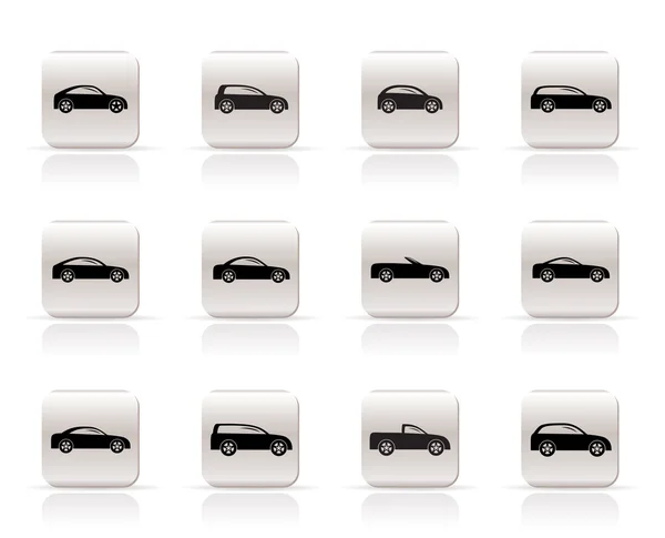 Diversi tipi di auto icone — Vettoriale Stock