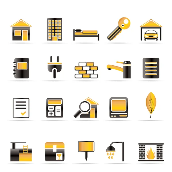 stock vector Real Estate and building icons