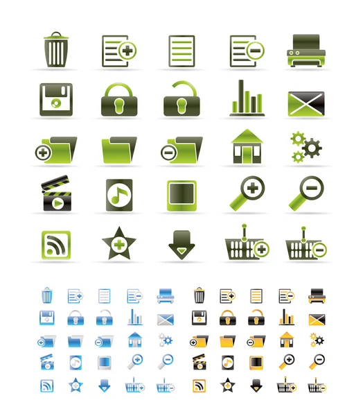 25 Detailed Internet Icons — Stock Vector
