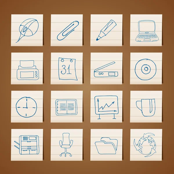 Office tools icons — Stock Vector