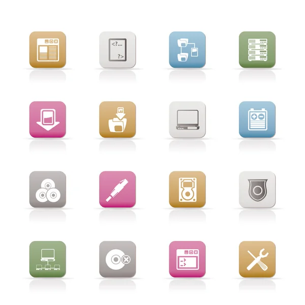 Server Side Computer icons — Stock Vector