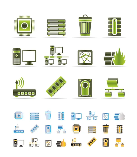 Iconos de ordenador y sitio web — Vector de stock