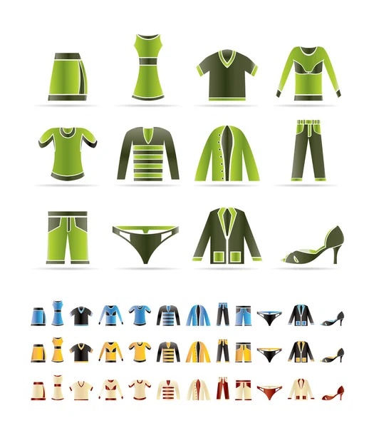 Icônes de vêtements — Image vectorielle