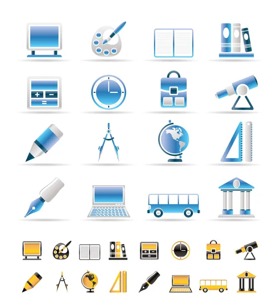 School and education icons Royalty Free Stock Illustrations