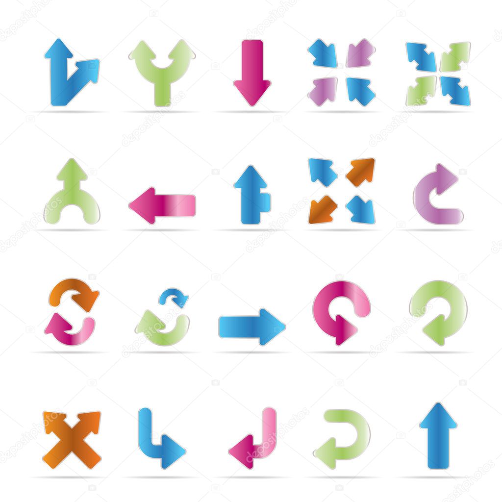 Vector of Application, Programming, Server and computer icons Application, Programming, Server and computer icons - Arrows - vector Icon Set 3 stock vector