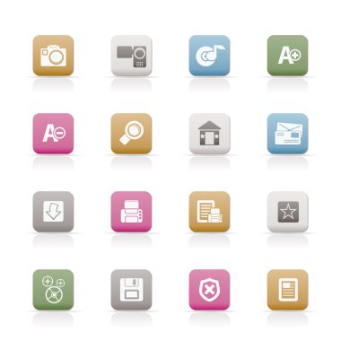 Internet and Website icons clipart