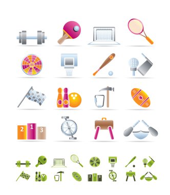 Sports gear and tools clipart