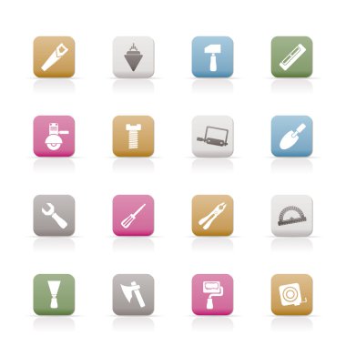 Building and Construction Tools icons clipart