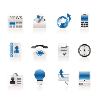 Business and office icons clipart