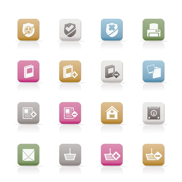Internet and Website buttons and icons — Stock Vector