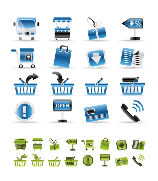 Online alışveriş simgeleri — Stok Vektör