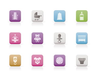 Child, Baby and Baby Online Shop Icons clipart