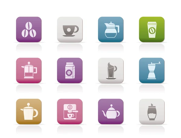 Signos e iconos de la industria del café — Vector de stock