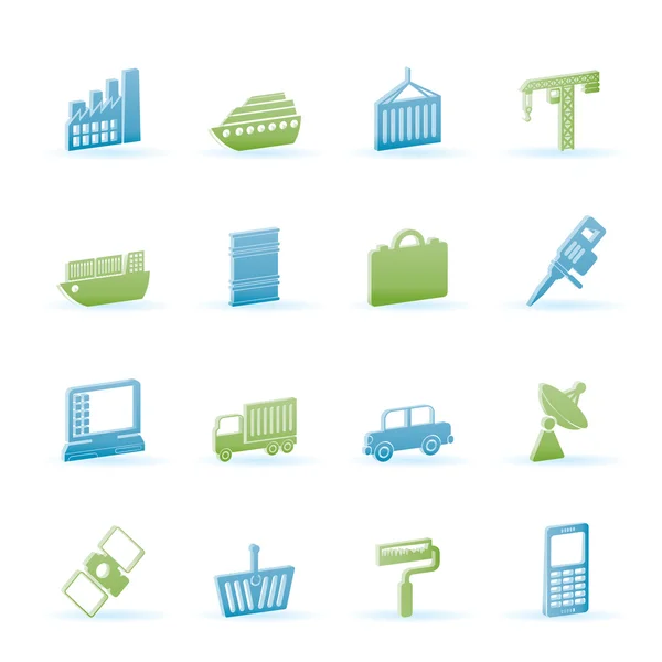 Industry and Business icons Royalty Free Stock Vectors