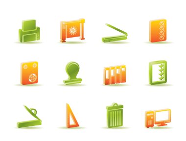 Print industry Icons clipart