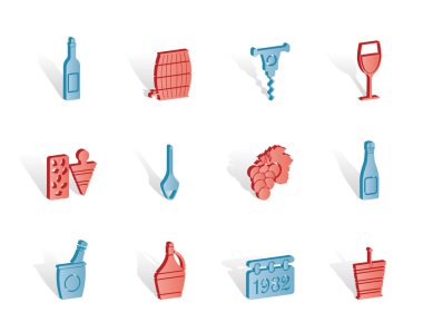 Wine and drink Icons clipart