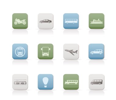 Travel and transportation of icons clipart