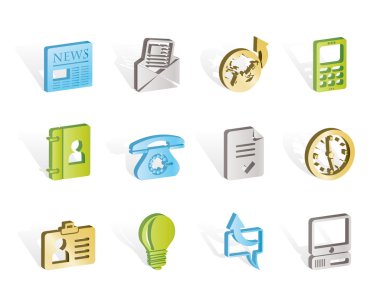 Business and office icons clipart